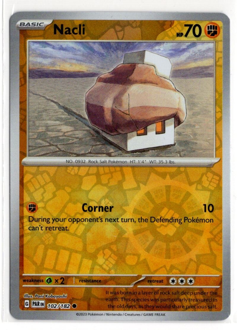 Pokemon Paradox Rift Reverse Holo 102/182 Nacli