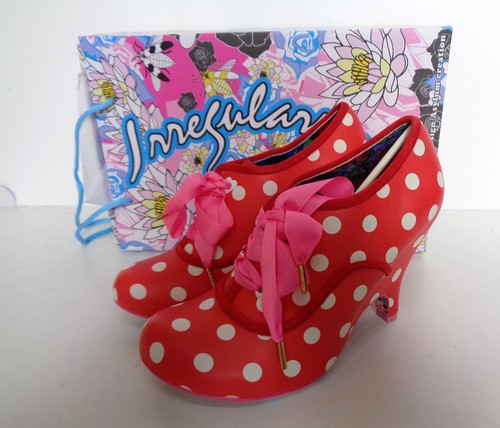 Zapatos de tacón de moda de fiesta rojos de elección irregular para damas de mujer Talla 3,5 PVP £80 Reino Unido - Imagen 8 de 8