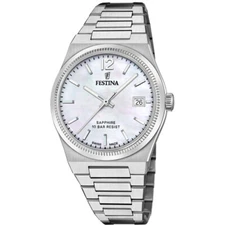 FESTINA Swiss Made Quartz 35MM MOP Dial SS Women's Watch F20035-1