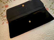 VINTAGE Elegant Black Evening Purse/ Clutch-VELVET-DOUBLE SIDED 2156