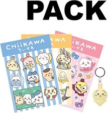 Usagi 3-Pack Sticker Sheet 1 Rubber Keychain For Keys Backpack Purse