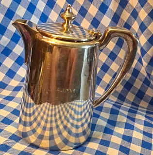 E.Kington Monarchy Plate Silver Plated Metal Teapot Lidded Handle Spout