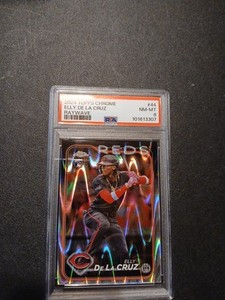 2024 Topps Chrome Elly De La Cruz Rookie RC #44 Raywave Refractor PSA 8