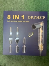 DRYHSIP 8 in 1 Hair Dryer Brush Set Air Hair Styler Curling Negative Ionic Folda