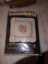 Vintage Cottage Core DIMENSIONS Counted Cross Stitch Kit PRETTY PETALS PILLOW