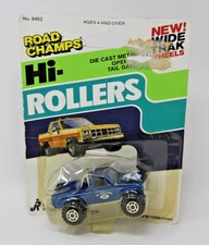 Vintage Road Champs Hi Rollers GMC Chevrolet Square Body Truck 1982 Blue On Card