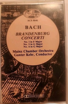 Bach Brandenburg Concerti Mainz Chamber Orchestra Cassette Allegro Tested...!!