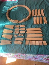 Vintage Wooden Train Tracks  Wooden Vehicles with Metal Hooks