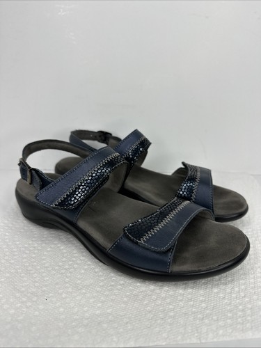 SAS Tripad Comfort Blue Strap Sandals Women Size 8 M Adjustable Strappy USA Made