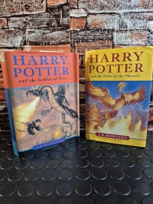 2 x Harry Potter FIRST EDITION Hardback   Goblet of Fire & Phoenix   Bloomsbury