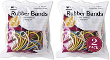 Rubber Bands, 1 3/8 Ounce Bags, Assorted Sizes/Colors 56385 