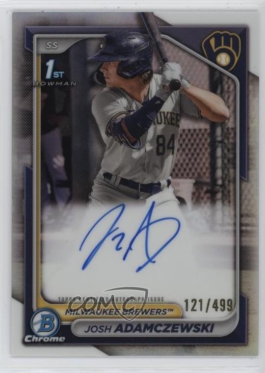 2024 Bowman Chrome Prospect Refractor /499 Josh Adamczewski #CPA-JAI Auto 10vb