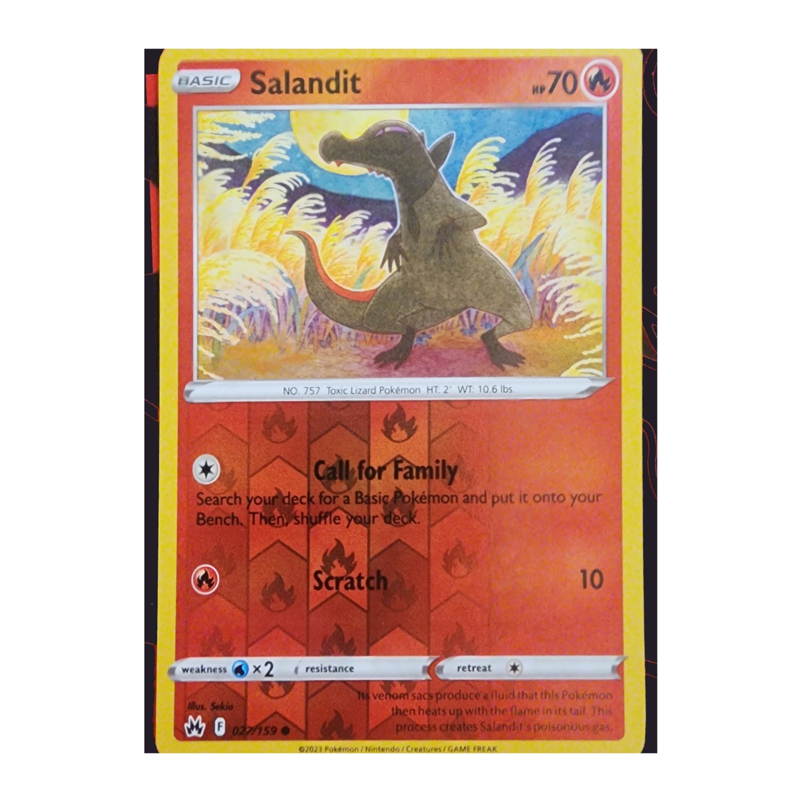 Pokemon TCG Salandit Dragon Majesty 13/70 Common Reverse Holo NM