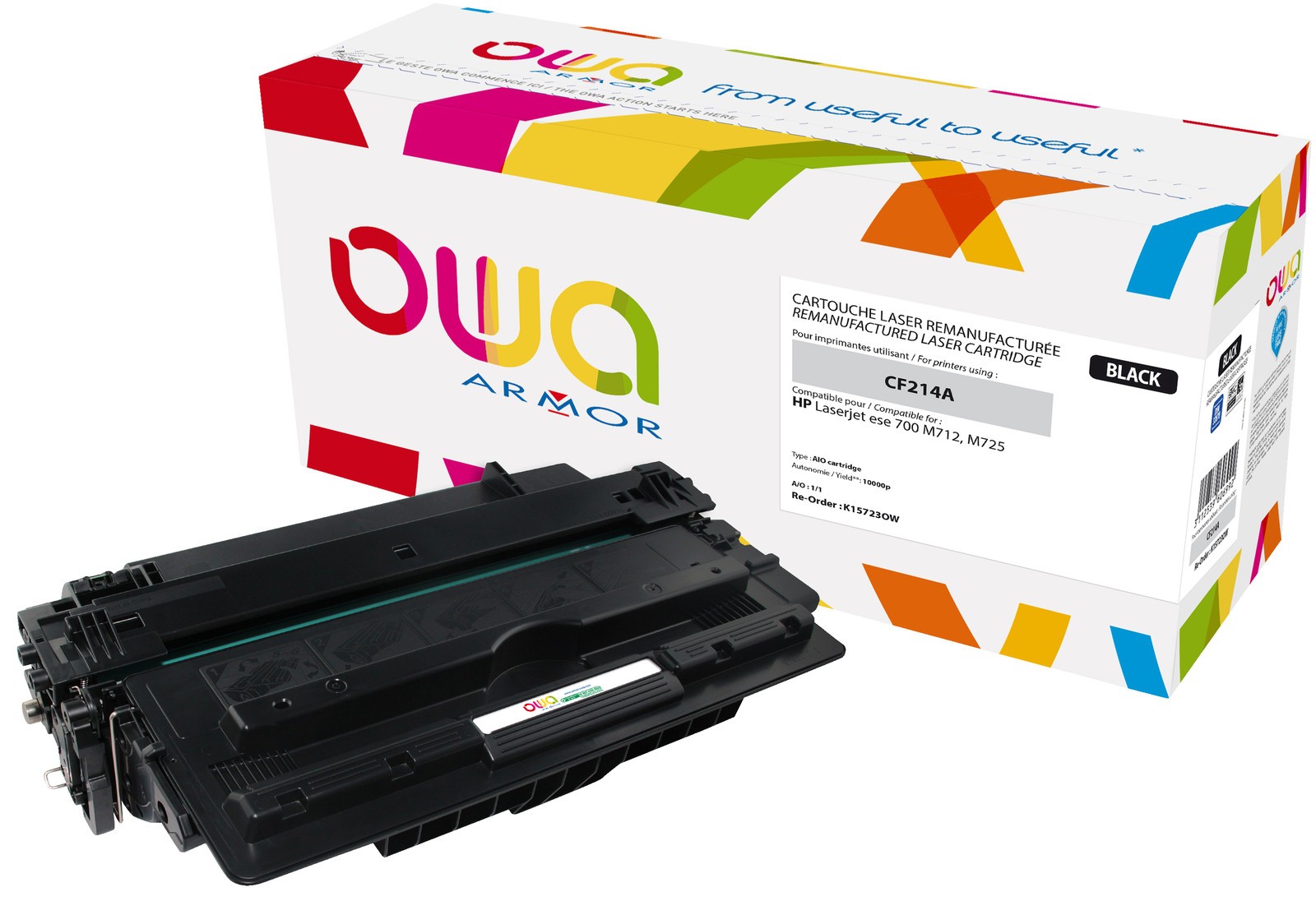 OWA K15723OW Toner Schwarz HP CF214A CF 214 A NO 14A 14A BLACK BK 14090₽