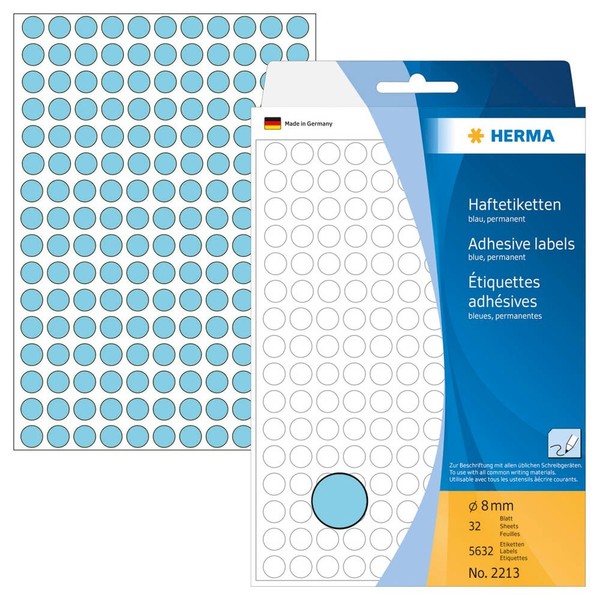 Herma Klebepunkte 2213 Blau Ø 8,0 Mm, 5.632 St.-image