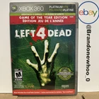 Left 4 Dead Platinum Hits Game of the Year Edition Xbox 360 CIB COMPLETE Manual