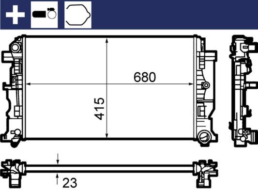 Mahle CR 1710 000S KüHler, MotorküHlung FüR MERCEDES-BENZ VW-image
