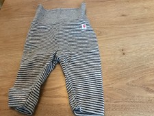 H&M Newborn Striped Leggings In Grey And Black