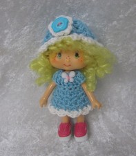 Made to fit STRAWBERRY SHORTCAKE 17 Handmade Clothes, Crochet Dress  Hat Set