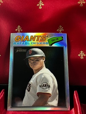 Rafael Devers 2026 Topps Heritage #62 Silver Chrome Refractor SP SF Giants