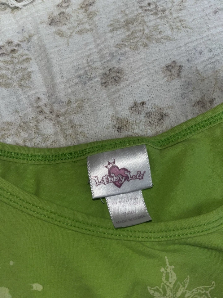 Niños - Verde - Camisa Libby Lu - De Colección Años 2000 Rara Foto 2 de 4