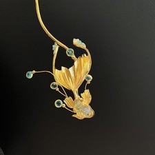 Vintage Chinese Koi Fish Hairpin Hanfu Hair Stick Classic Hair Accessory