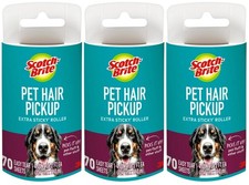 Image of Scotch-Brite Everyday Clean Lint Roller Refill, 3 Rolls x 56 Easy L, Weiß