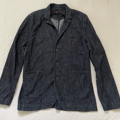 7 For All Mankind Unstructured Denim Chore Coat Jacket Men S Indigo Blazer Light