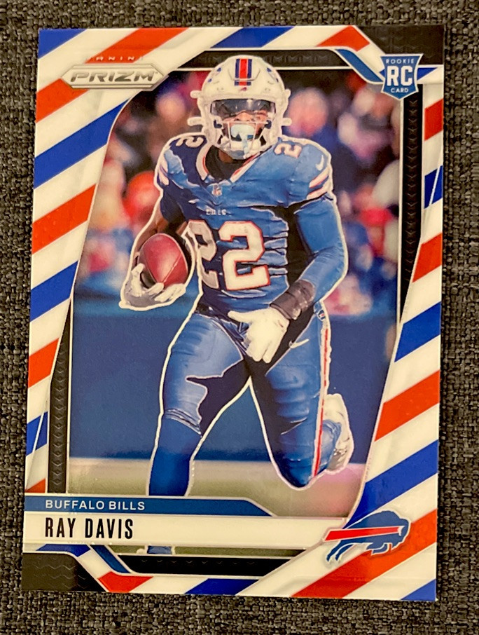 RAY DAVIS 2024 PANINI PRIZM ROOKIE RED WHITE BLUE BILLS #382 RC