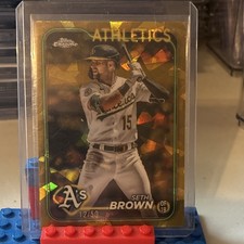 Topps 2021 Chrome Sapphire Seth Brown #79 Oakland Athletics Gold Refractor /50