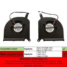 NEW CPU / GPU Cooling Fan For Gigabyte Aero 15 OLED SA 17 HDR XA AORUS 15G 17G
