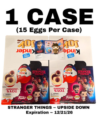 Kinder Joy Stranger Things ~ Funko Pop! ~ Limited Edition ~ 15 Egg Case