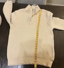 Coofandy Mens Quarter Button Sweater Lightweight Mock Neck Pullovers Sz L NWT