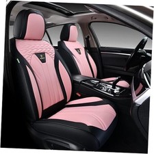 Automotive Front Seat Covers for Cars, Waterproof Pink  FrontPair Black Pink