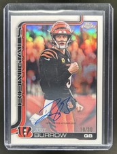 2025 Topps Chrome Joe Burrow Auto Autograph White Refractor #/30 Bengals
