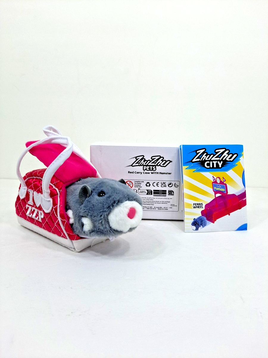 Zhu Zhu Pets Num Nums Hamster Gray Interactive Battery Controlled