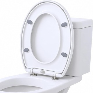 Soft Close Oval Toilet Seat For Auction Universal Quick Release (White)