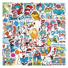 50 Pieces Of Graffiti Stickers, Fun And Creative Theme Stickers, Cat in the Hat