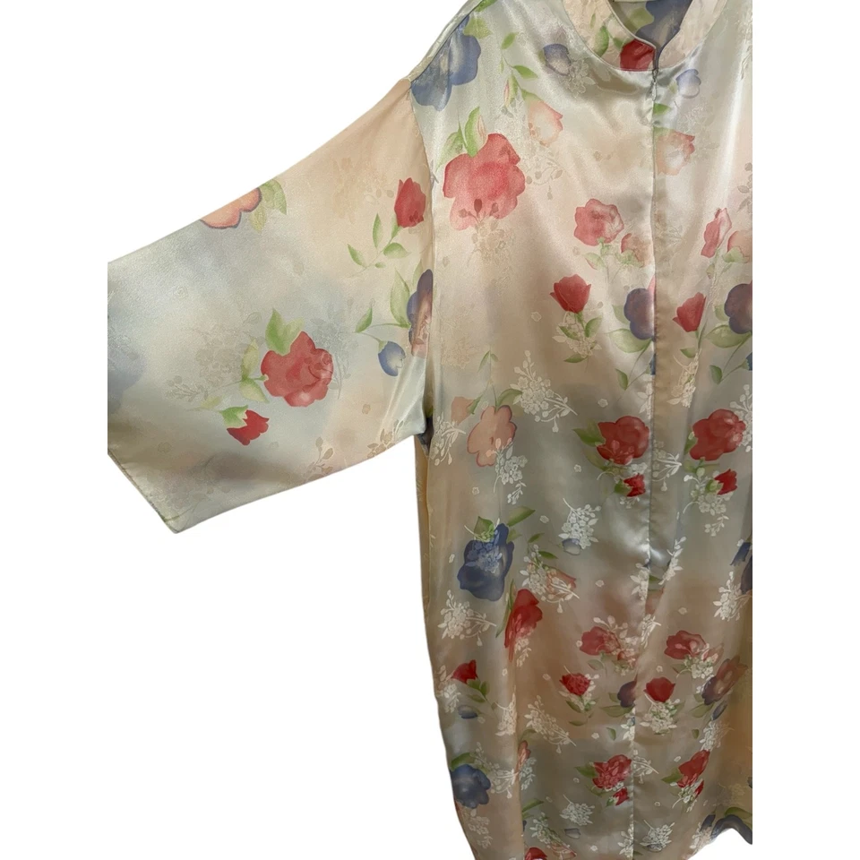 "LORD & TAYLOR'S" винтажный халат, кремовый цветочный, кафтан, Loungewear, 60-х, 70-х? - Изображение 3 из 4