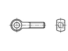 1418319 eye bolt M20x240 head: ring steel zinc DIN 444A 18mm BOSSARD