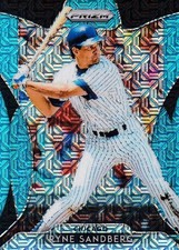 2019 Panini Prizm Ryne Sandberg Blue Mojo /399 Cubs Card