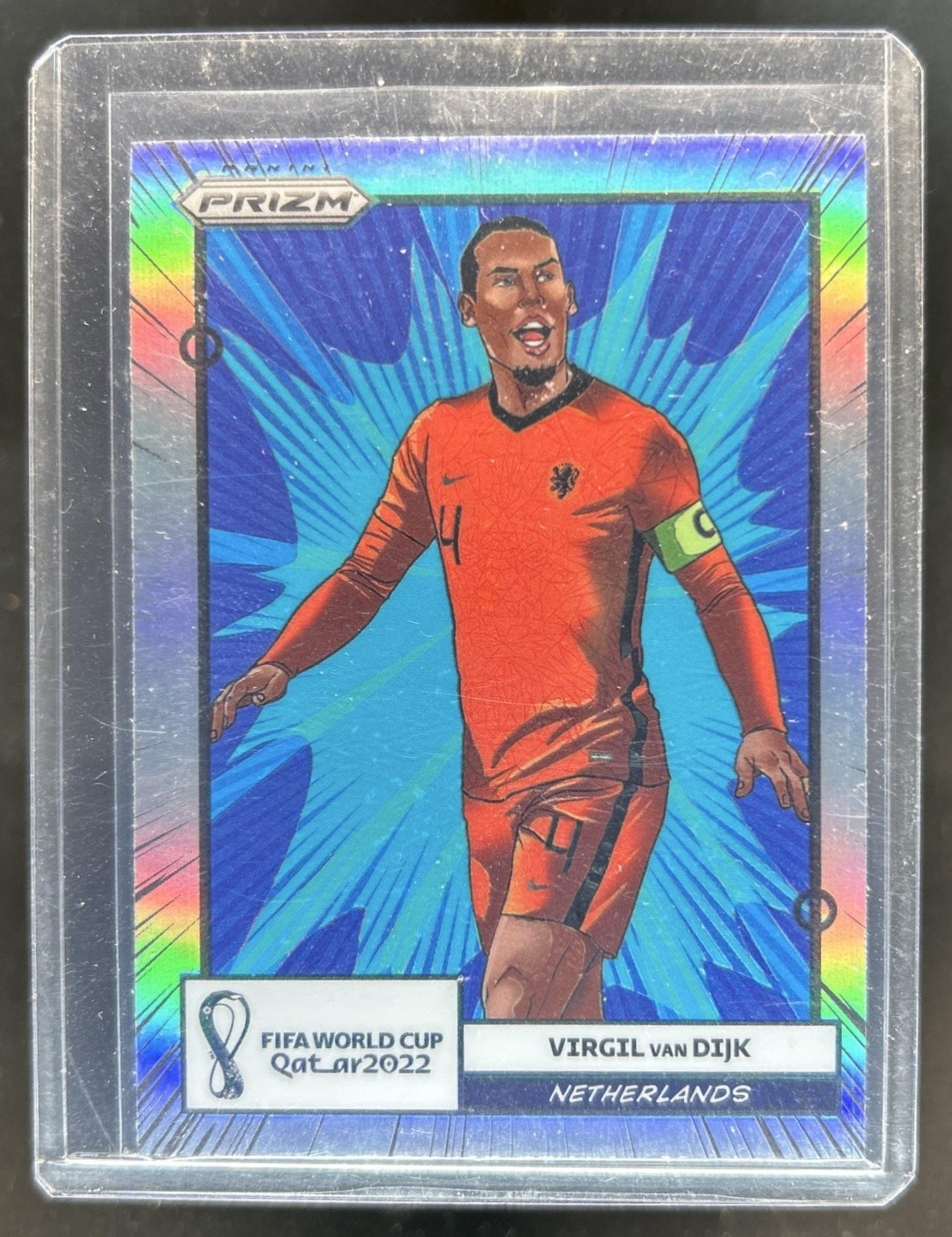 2022-23 Panini Prizm World Cup Virgil van Dijk Manga SSP #14 Netherlands