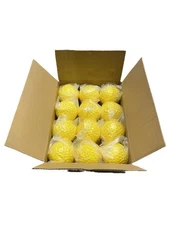 12 Sting-Free Dimpled Pitching Machine Softballs balls 12" - Yellow