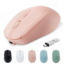 Wireless Bluetooth Mouse USBC Rechargeable 2.4G TypeC MacBook Mac Pro Laptop