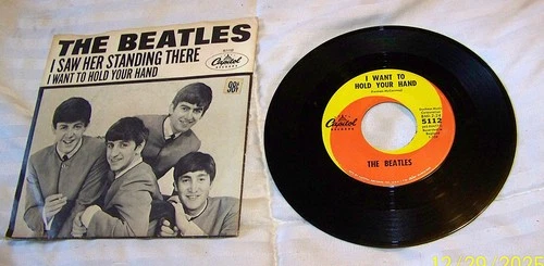 Vtg. Beatles 45 record w/ picture sleeve - I Want To Hold Your Hand