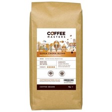 Coffee Masters Super Crema Espresso Coffee Beans 1kg - Intensely Strong Dark 30.99 per kilo