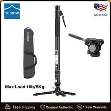 YC Onion Pineta Pro Carbon Fiber Monopod with FH60 Fluid Head and Pedal Base