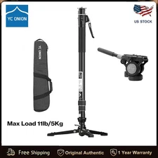 YC Onion Pineta Pro Carbon Fiber Monopod with FH60 Fluid Head and Pedal Base