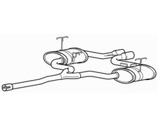 Rear Exhaust Silencer Tail Pipes for Mini Convertible Cooper S 1.6 (2004-2006)