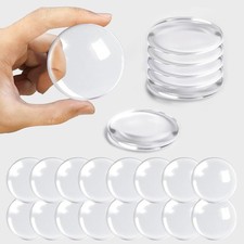 16 Pcs Door Knob Wall Protector 2" Set, Round Clear Rubber Door Stop, Washabl...